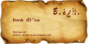 Bonk Éva névjegykártya
