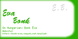 eva bonk business card