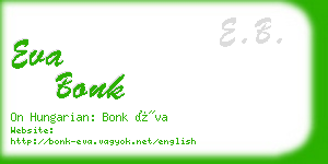 eva bonk business card